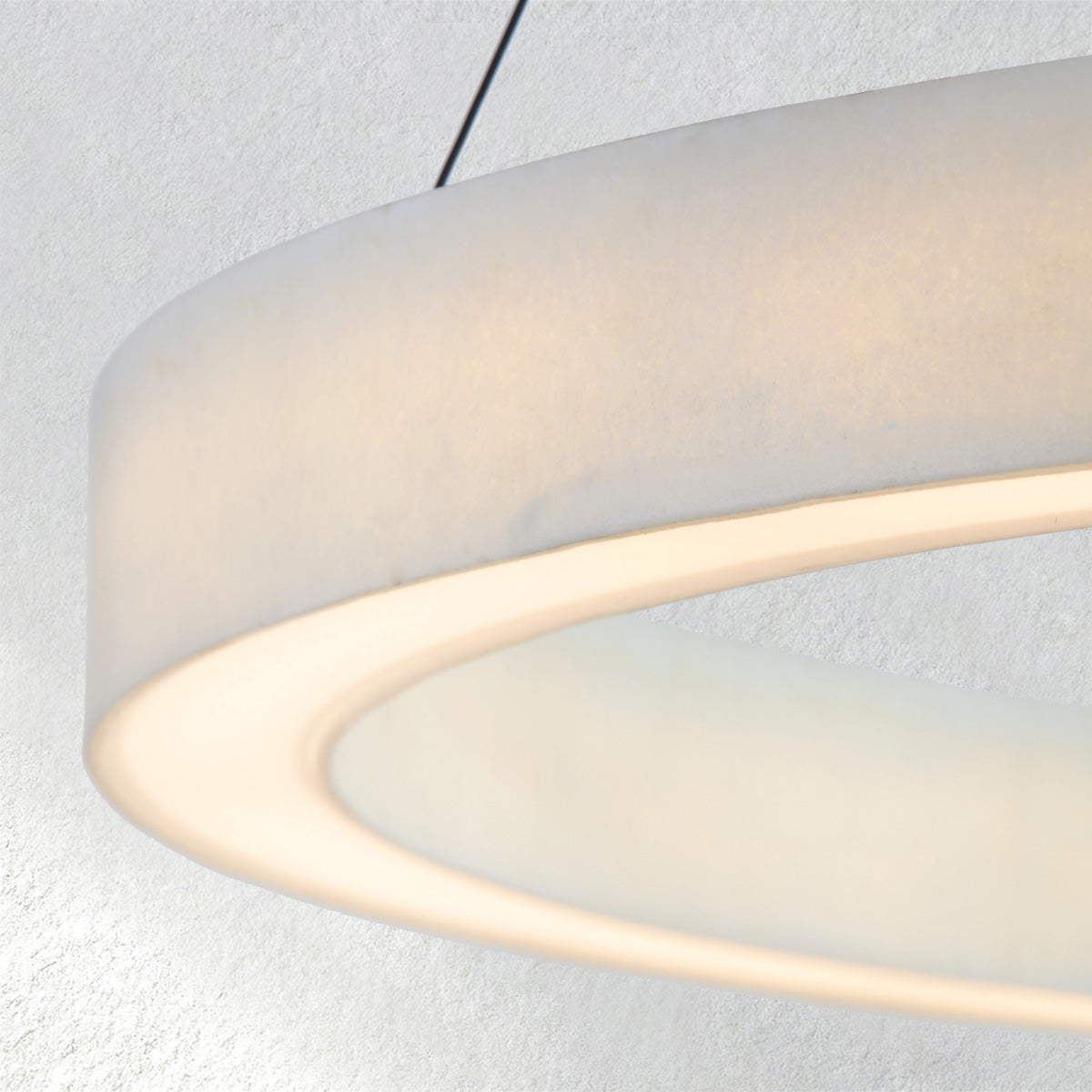 furnlume Alabaster StoneGlow Round Chandelier