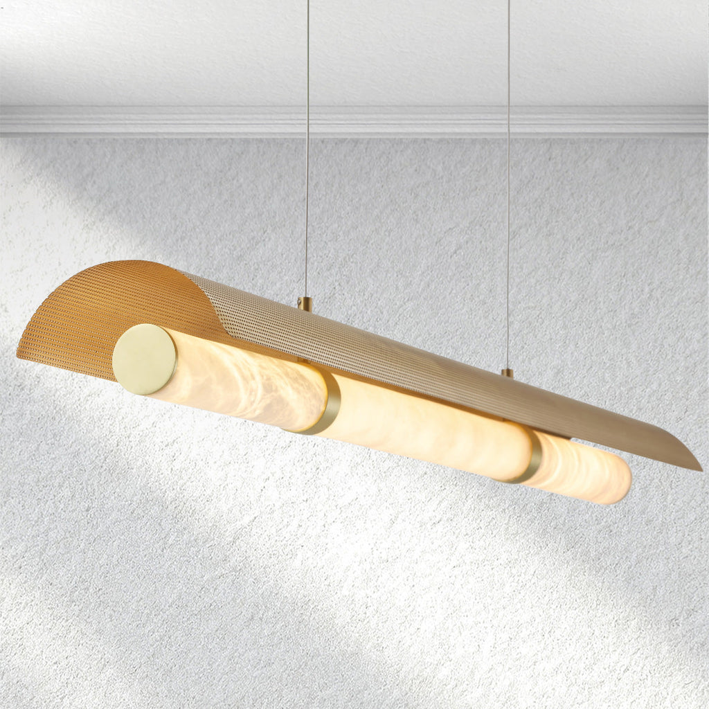 Furnlume Mirage Alabaster Linear Chandelier
