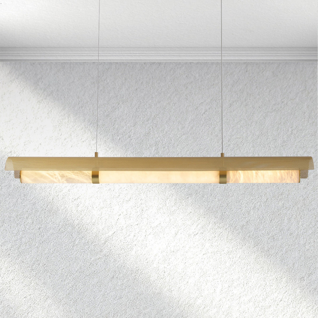 Furnlume Mirage Alabaster Linear Chandelier