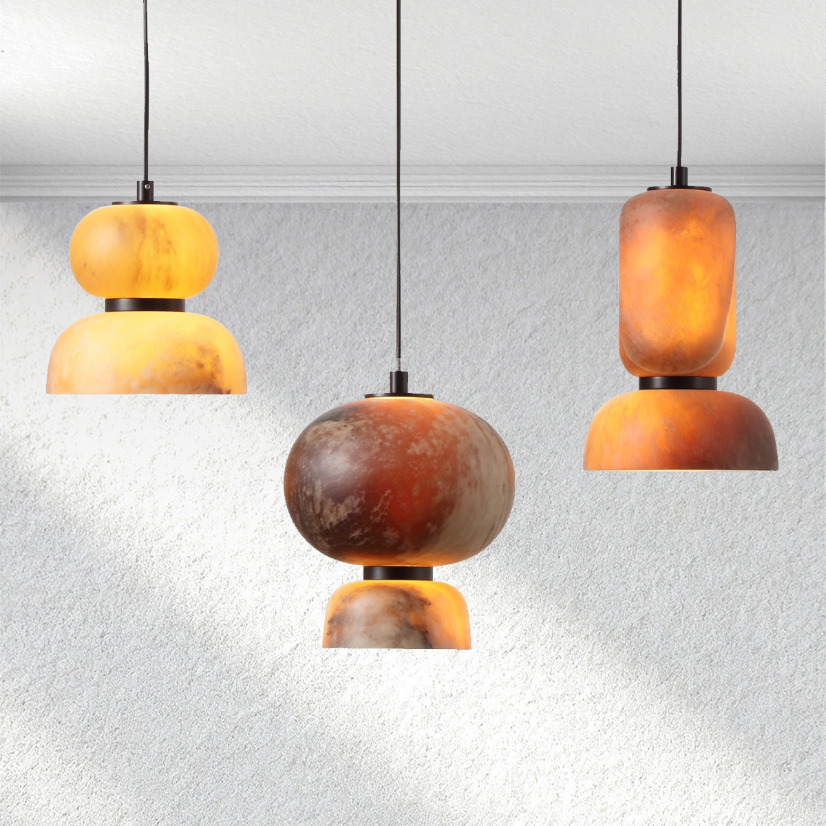 Furnlume Eterna Vertical Alabaster Pendant