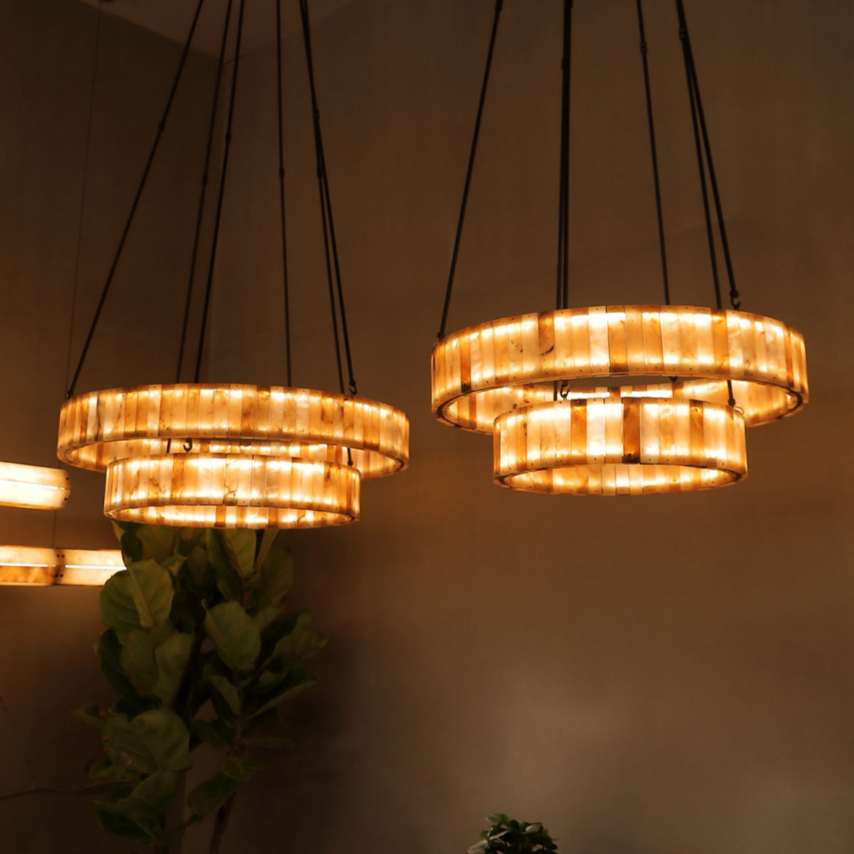 Furnlume Eterna Alabaster Round Chandelier