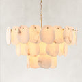 Mira Alabaster Multi-Tier Round Chandelier 32"D