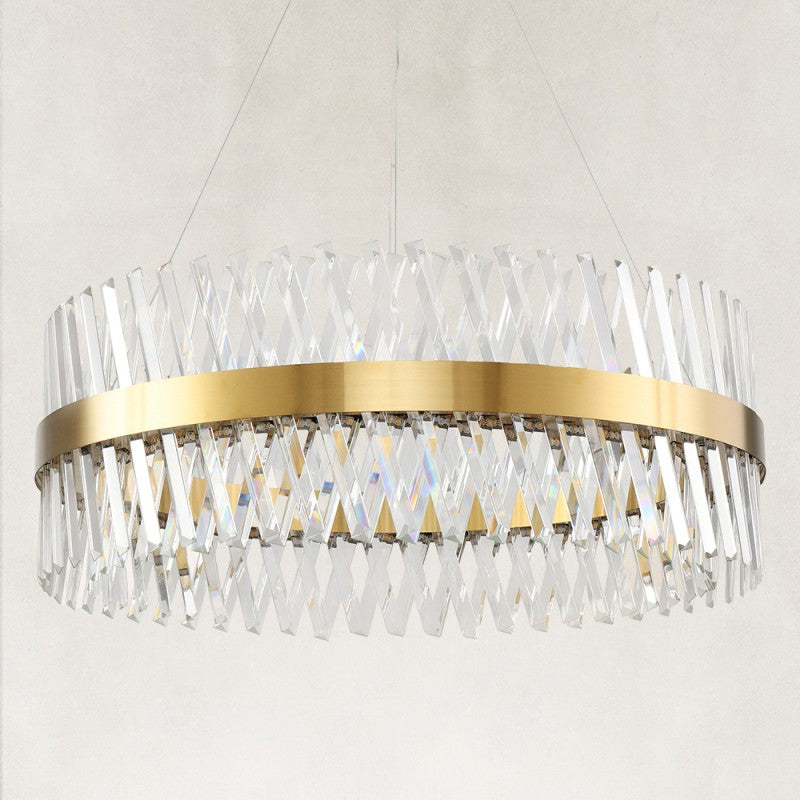 Prisma Crystal Round Chandelier 32"D